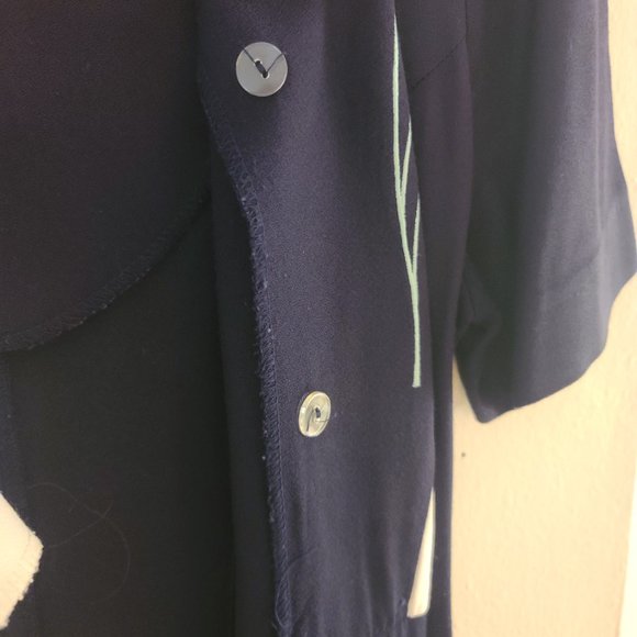 SL Fashions Ladies Dress Navy Blue-accent colors/flowers - Picture 8 of 16